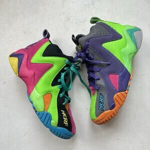 Reebok Nerf Kamikaze II Youth Size 4Y Sneaker High Top Shoe Boys Retro Colorful
